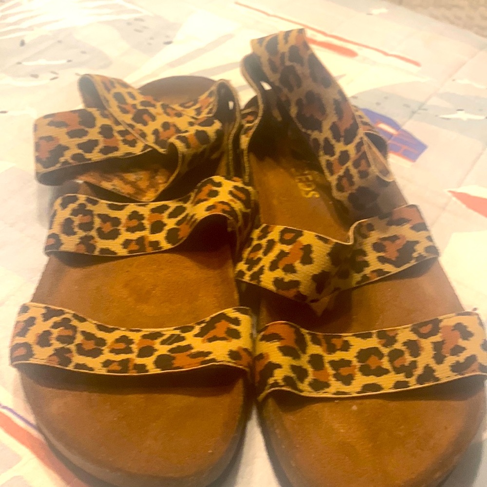 leopard sandals